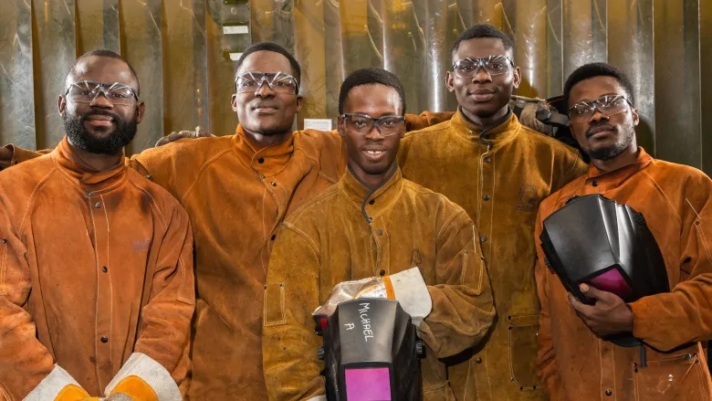 Welding students tap oil country to help build Ghana's booming oil industry