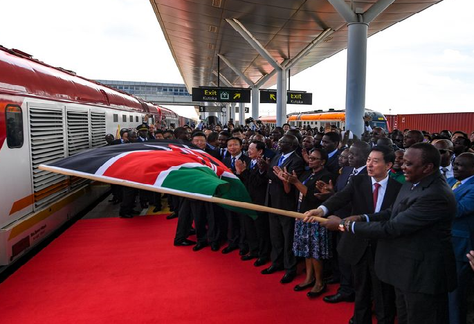 Kenya launches freight service on <font color=#ff0000>Chinese</font>-built extended railway that connects hinterland