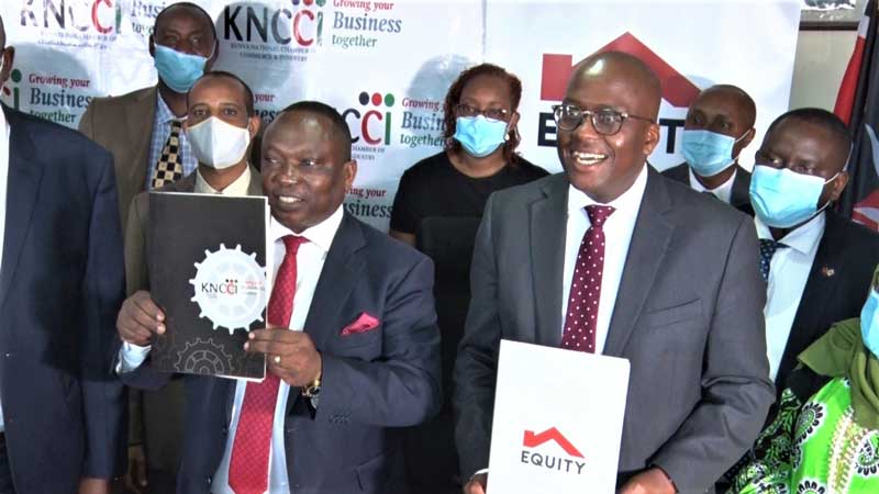<font color=#ff0000>KNCCI</font>, Equity Bank Ink Sh200bn Deal To Support Kenyan Businesses